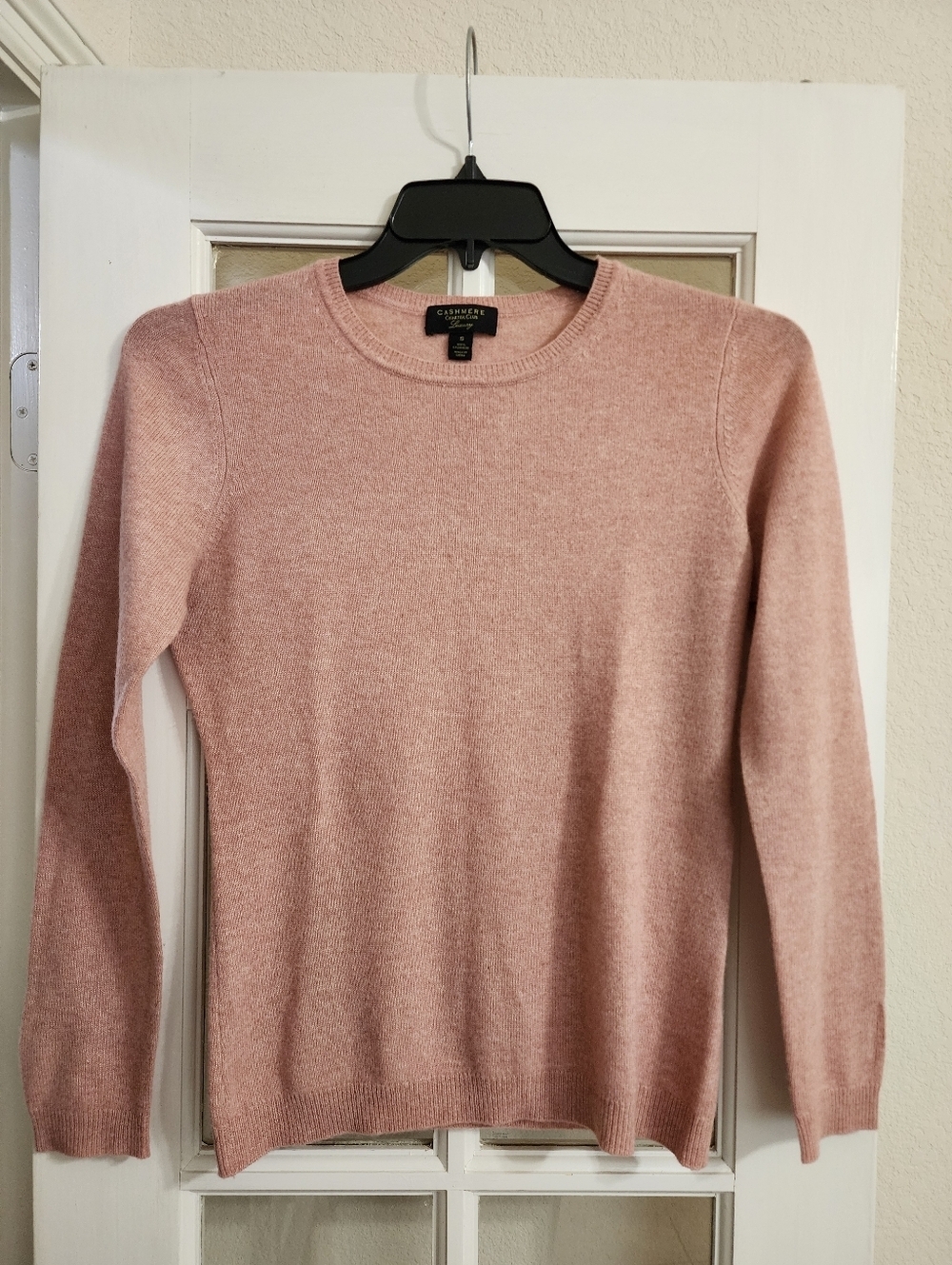 Charter Club 100% Cashmere Pink Crewneck Sweater Small Soft FLAW READ DESC